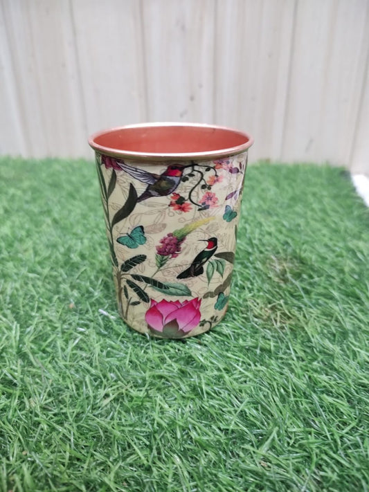 Vedicaa Pure Copper Hand Printed Tumbler
