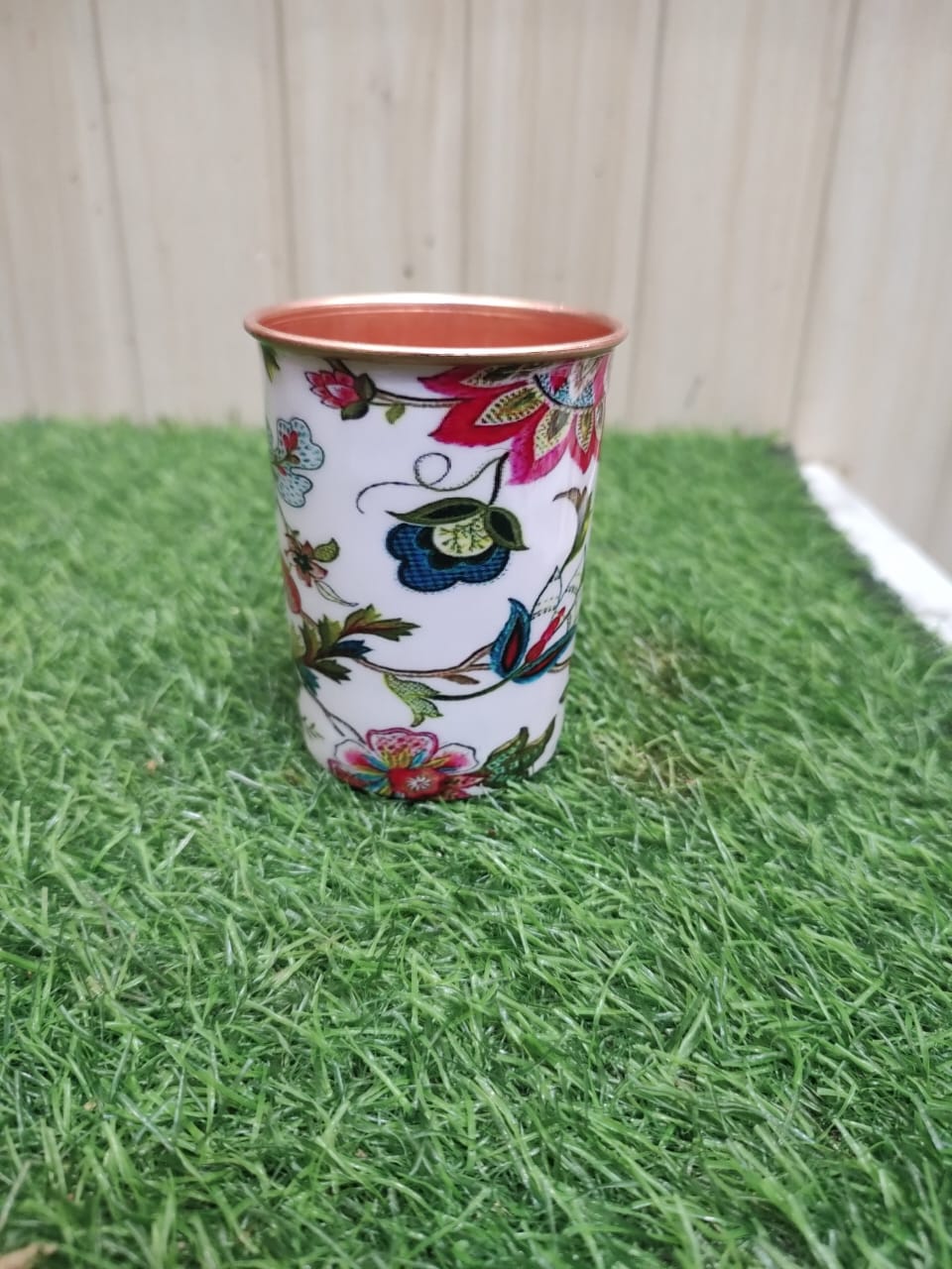 Vedicaa Pure Copper Hand Printed Tumbler