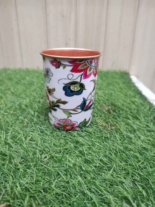 Vedicaa Pure Copper Hand Printed Tumbler