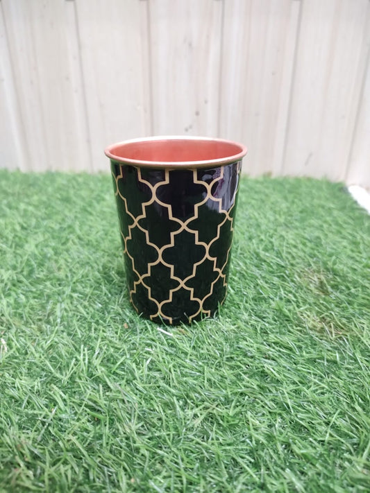 Vedicaa Pure Copper Zigzag Printed Tumbler
